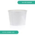 12oz White Paper Soup Cup