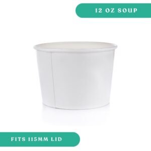 12oz White Paper Soup Cup