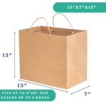13x7x13" Kraft Twisted Handle Paper Bags