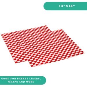 14"x14" Red Checkered Paper