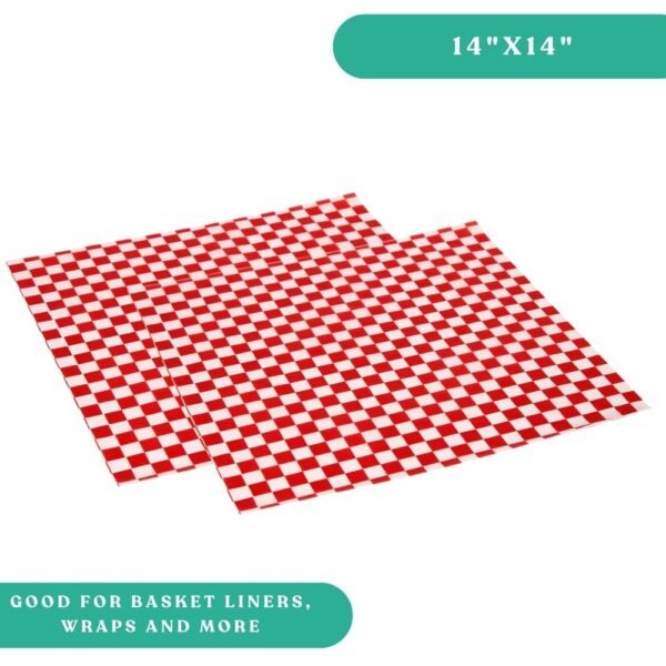 14"x14" Red Checkered Paper