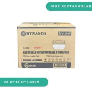 16oz Rectangular Container + Lid