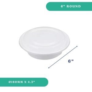 16oz Round Container + Lid (6")