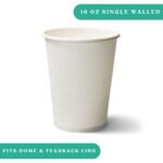 16oz White Coffee Cup