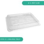2 1/4 Lb Oblong Dome PET Lid