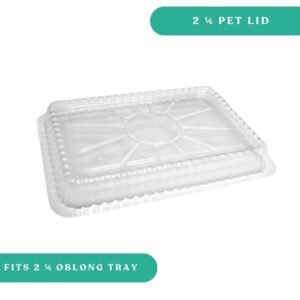 2 1/4 Lb Oblong Dome PET Lid