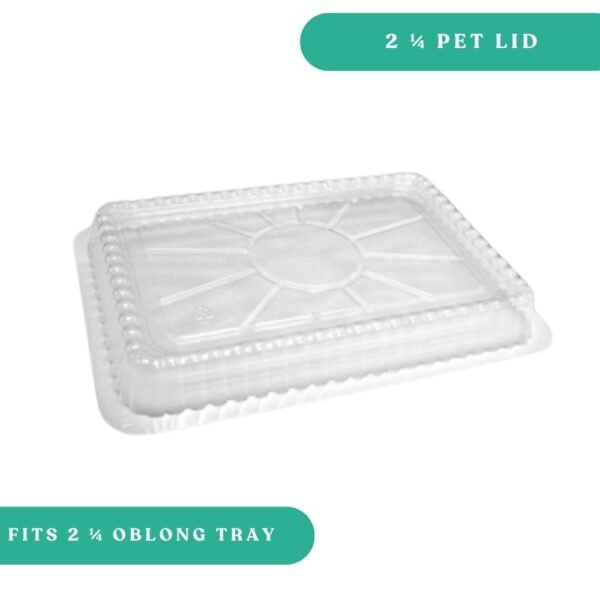 2 1/4 Lb Oblong Dome PET Lid