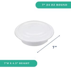 24oz Round Container + Lid (7")