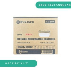 28oz Rectangular Container + Lid