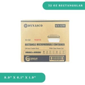 32oz Rectangular Container + Lid