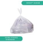 35x47" Clear Garbage Bags - Extra Strong