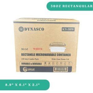 38oz Rectangular Container + Lid