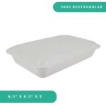 58oz Rectangular Plastic Container + Lid