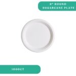 6" Round Sugarcane Plates