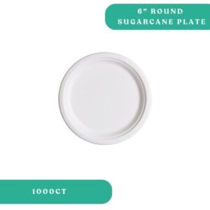 6" Round Sugarcane Plates