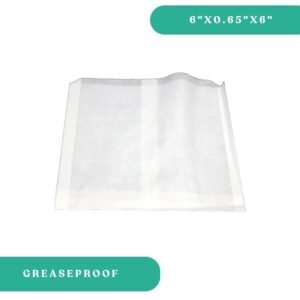 6x0.75x6.75" Greaseproof Sandwich Bag