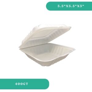 6x6" PP Clamshell with Slit