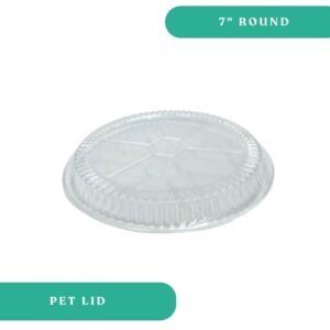 7" Aluminum Round Pan PET Dome Lid
