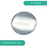 8" Aluminum Round Pan Flat Paper Lid