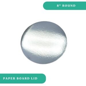 8" Aluminum Round Pan Flat Paper Lid