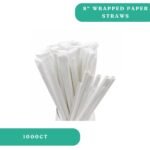 8 Inch Individually Wrapped Paper Straws