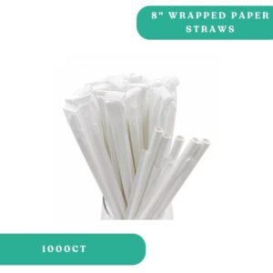 8 Inch Individually Wrapped Paper Straws