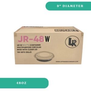9 inch Dia. 48oz Round Plastic Container Combo Set