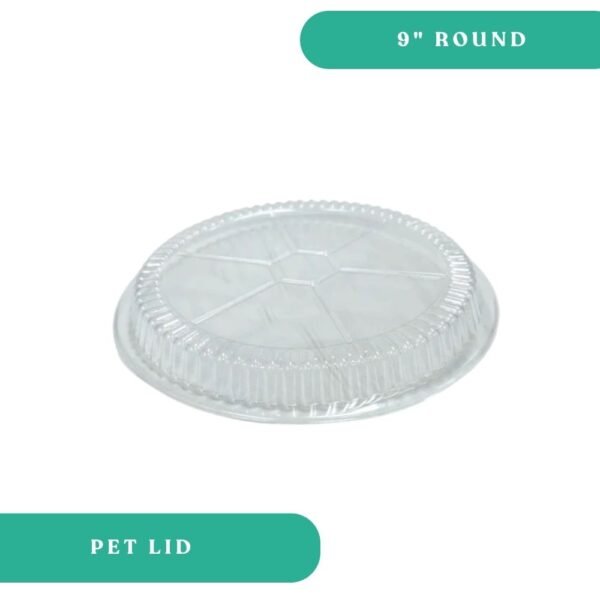 9-inch Aluminum Round Pan PET Dome Lid