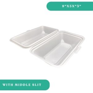 9x5x3" Plastic Clamshell with Slit