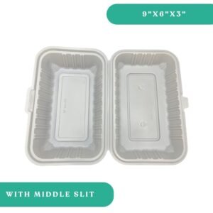 9x6x3" Plastic Clamshell with Slit