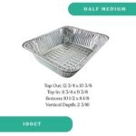 Aluminum Half Steam Pan - Medium