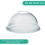 Dome Lid for 12 to 20oz Recyclable Plastic Cup
