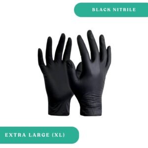 Extra Large Black Nitrile Gloves