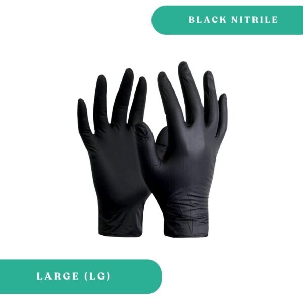 Large Black Nitrile Gloves