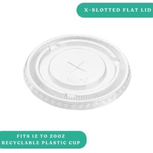 X-Slotted Lid for 12 to 20oz Recyclable Plastic Cup